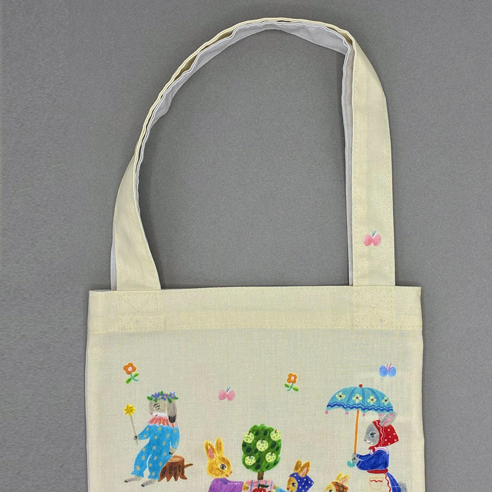 布川愛子　SHEETING MINI TOTE BAG シーチング ミニトートバッグ -FRIENDS-