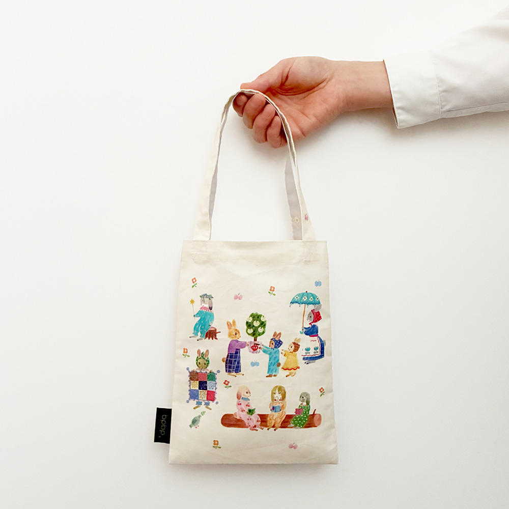 布川愛子　SHEETING MINI TOTE BAG シーチング ミニトートバッグ -FRIENDS-