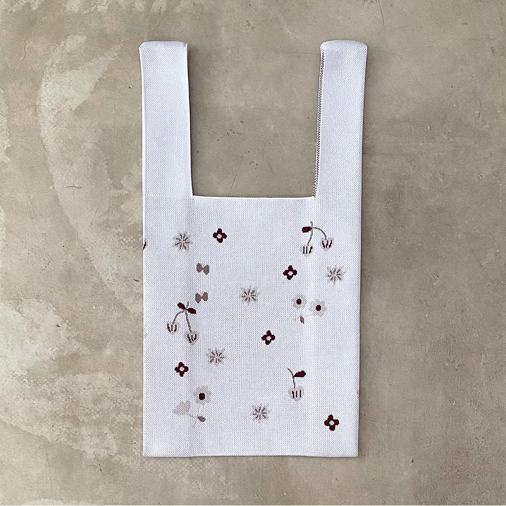 布川愛子　KNIT MARCHE BAG ドレスを着た猫 ニットマルシェバッグ