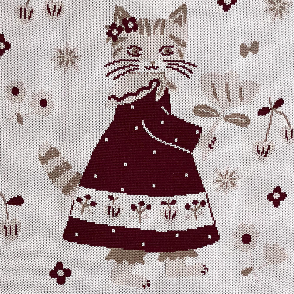 布川愛子　KNIT MARCHE BAG ドレスを着た猫 ニットマルシェバッグ