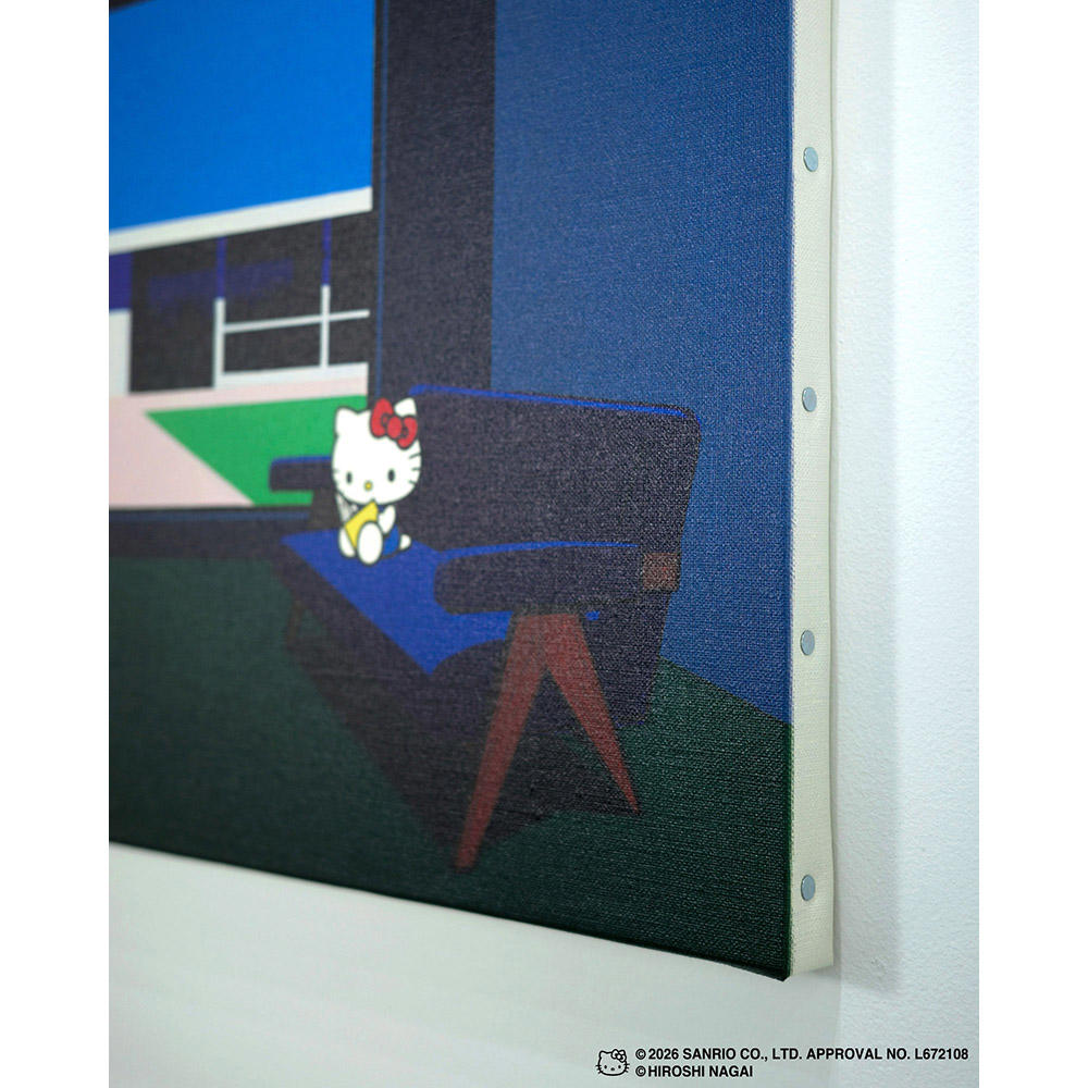 【受注生産：9月上旬頃お届け予定】HIROSHI NAGAI（永井博） × HELLO KITTY （ハローキティ）CANVAS PRINT  / KTHN-CP Untitled 4