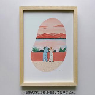【予約／サイン入り】【コナガイ香 】ジークレープリント作品『Coffee break』（シート）※10月上旬頃発送予定