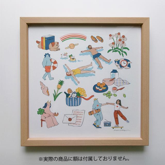 【予約／サイン入り】【コナガイ香 】ジークレープリント作品『POOL』（シート）※10月上旬頃発送予定