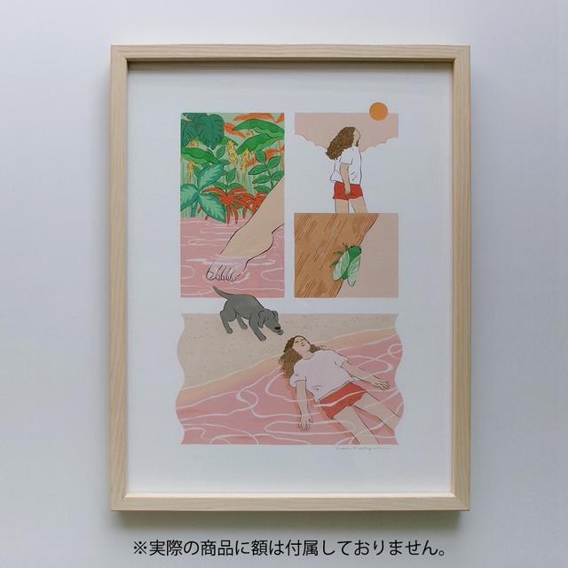 【予約／サイン入り】【コナガイ香 】ジークレープリント作品『Relaxation spot』（シート）※10月上旬頃発送予定