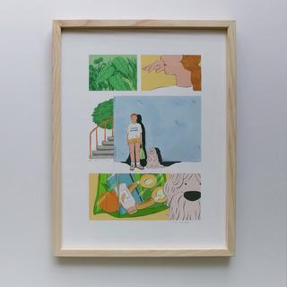 【予約／サイン入り】【コナガイ香 】ジークレープリント作品『Midsummer』（額装）※10月上旬頃発送予定