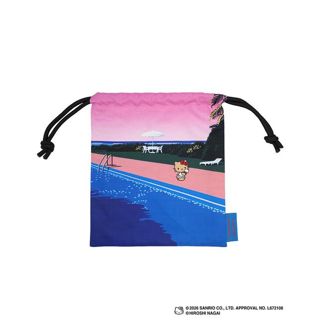 HIROSHI NAGAI（永井博） × HELLO KITTY （ハローキティ） DRAWSTRING BAG / KTHN-DB Untitled 5