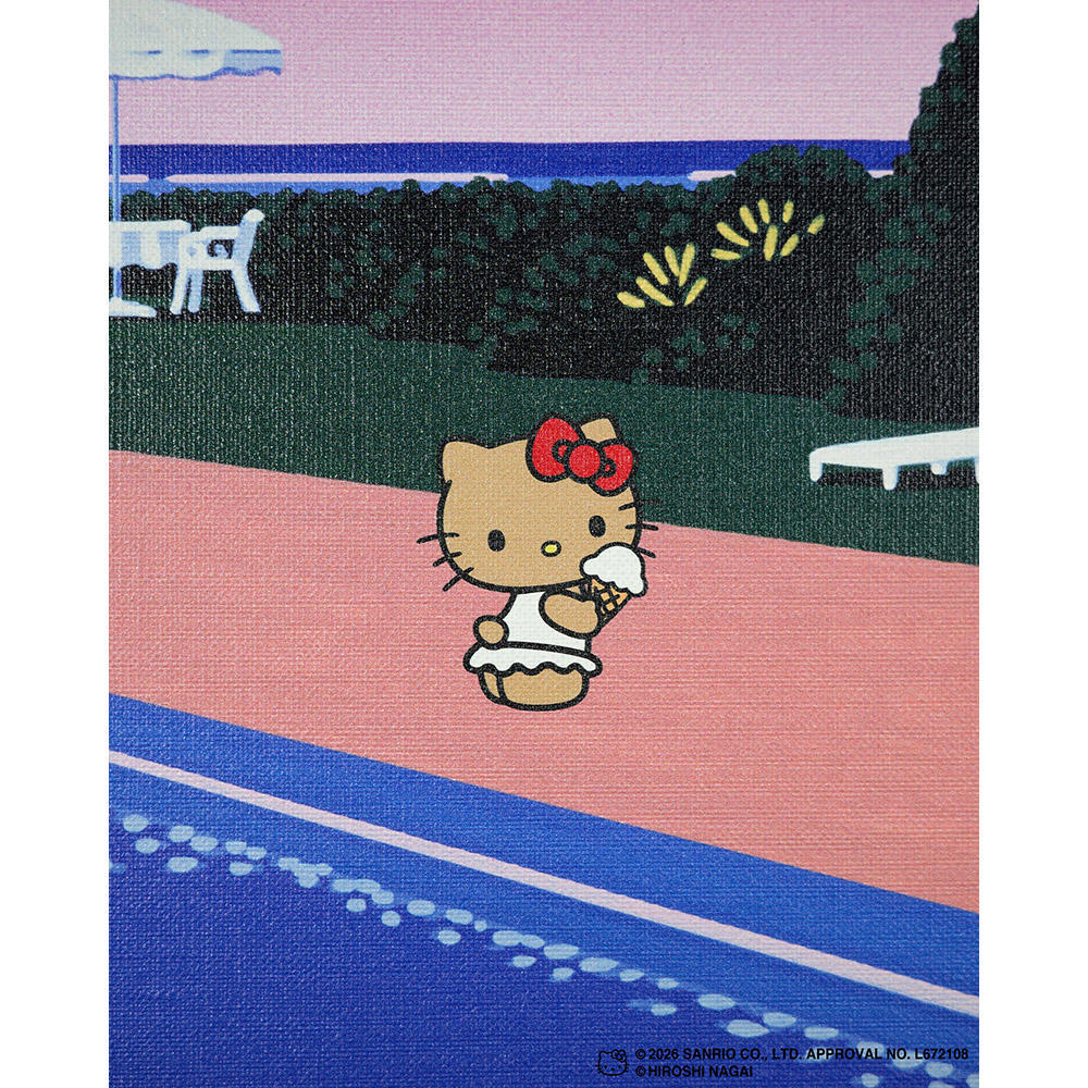 【受注生産：10月下旬頃お届け予定】HIROSHI NAGAI（永井博） × HELLO KITTY （ハローキティ） CANVAS PRINT  / KTHN-CP Untitled 5 ※通常商品との同時購入不可