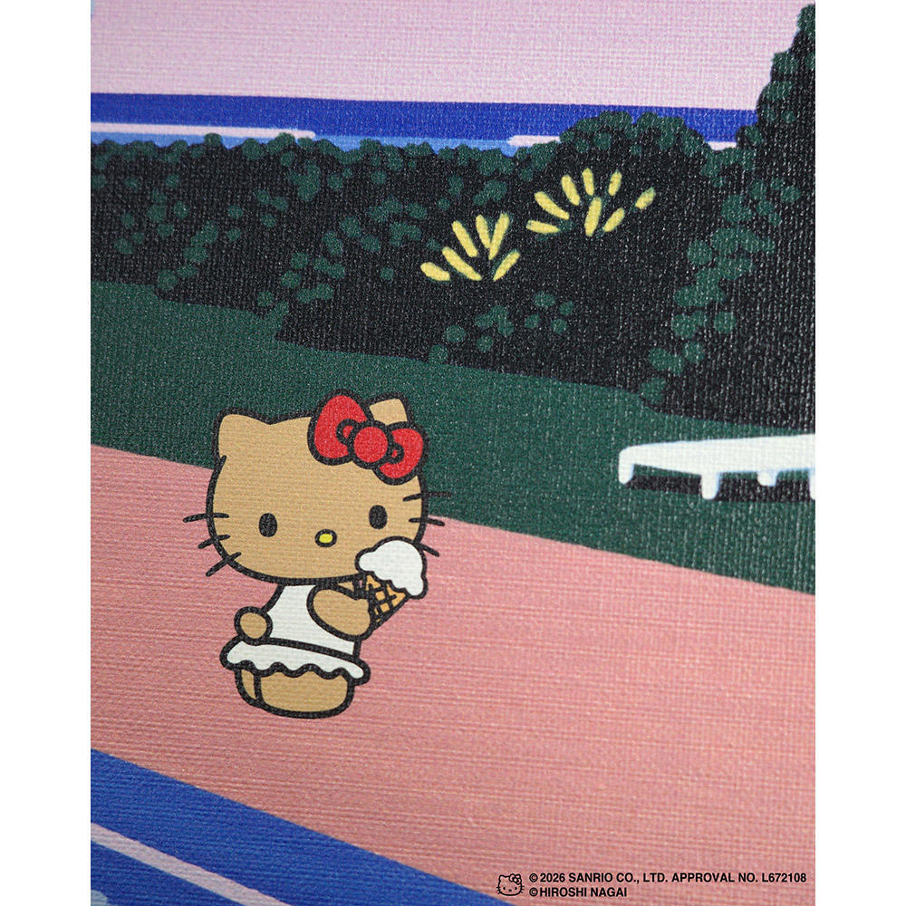 【受注生産：10月下旬頃お届け予定】HIROSHI NAGAI（永井博） × HELLO KITTY （ハローキティ） CANVAS PRINT  / KTHN-CP Untitled 5 ※通常商品との同時購入不可