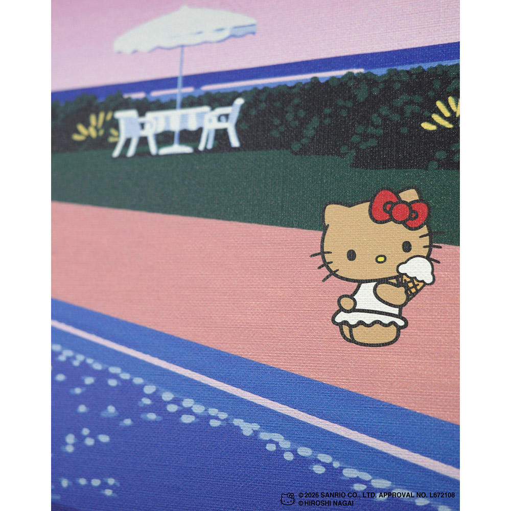 【受注生産：10月下旬頃お届け予定】HIROSHI NAGAI（永井博） × HELLO KITTY （ハローキティ） CANVAS PRINT  / KTHN-CP Untitled 5 ※通常商品との同時購入不可