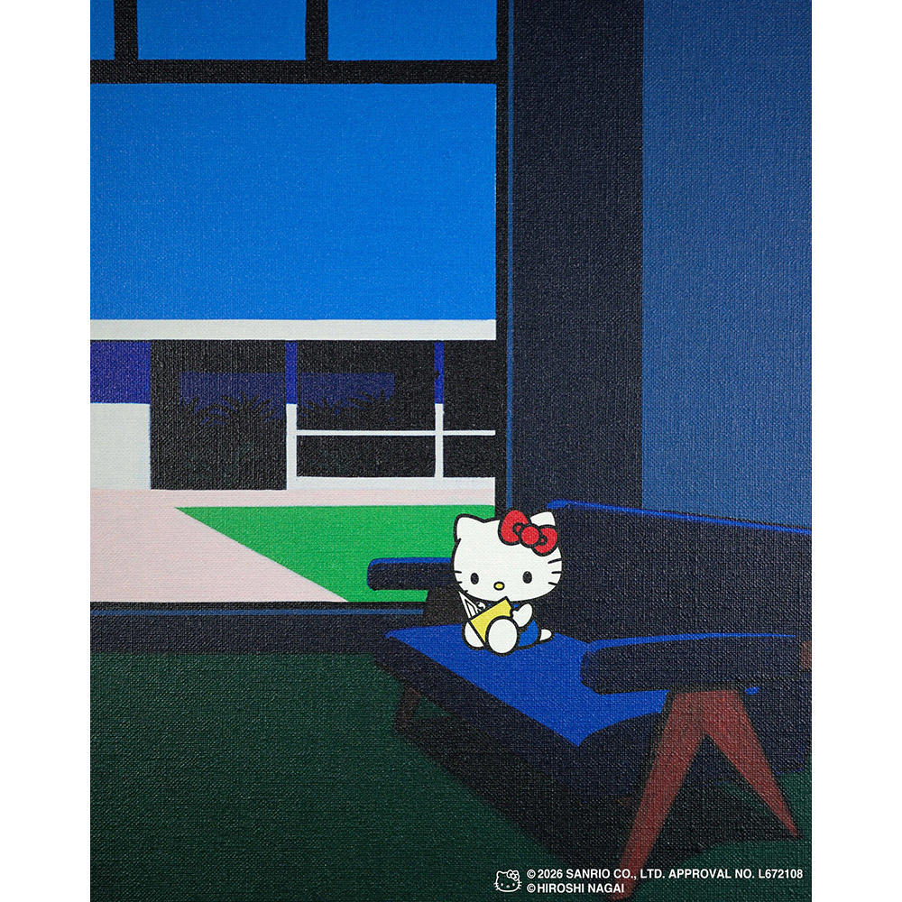 【受注生産：10月下旬頃お届け予定】HIROSHI NAGAI（永井博） × HELLO KITTY （ハローキティ）CANVAS PRINT  / KTHN-CP Untitled 4 ※通常商品との同時購入不可