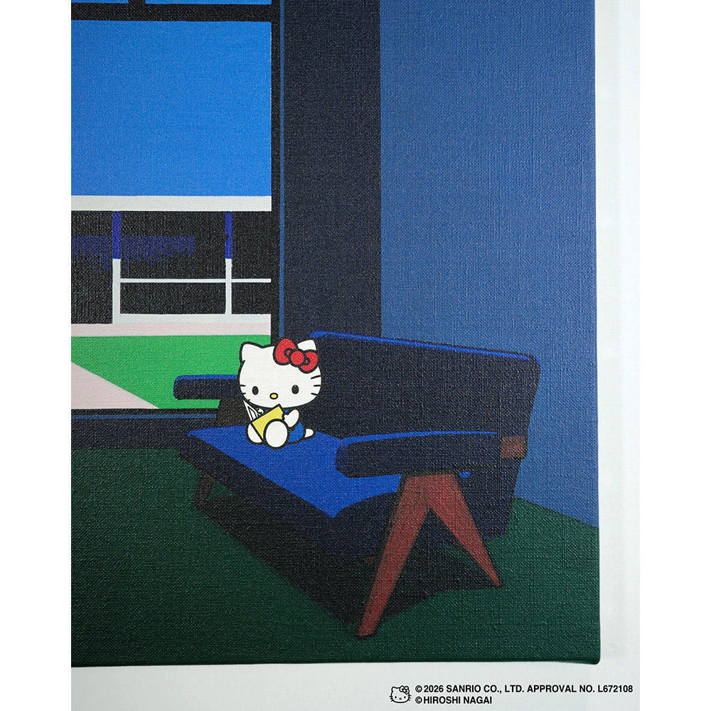 【受注生産：10月下旬頃お届け予定】HIROSHI NAGAI（永井博） × HELLO KITTY （ハローキティ）CANVAS PRINT  / KTHN-CP Untitled 4 ※通常商品との同時購入不可