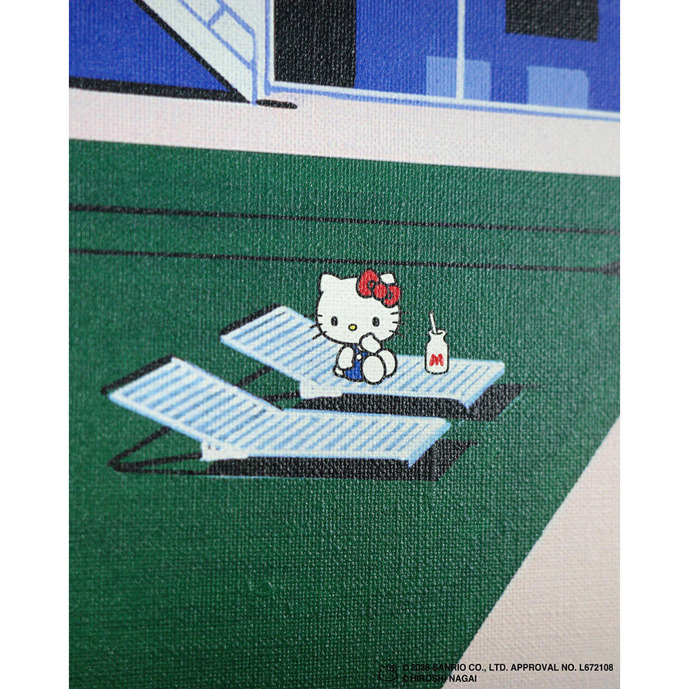【受注生産：10月下旬頃お届け予定】HIROSHI NAGAI（永井博） × HELLO KITTY （ハローキティ） CANVAS PRINT  / KTHN-CP Untitled 3 ※通常商品との同時購入不可
