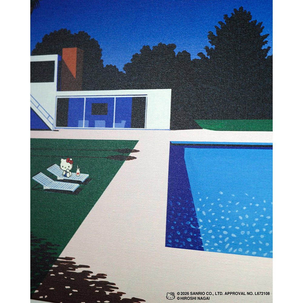 【受注生産：10月下旬頃お届け予定】HIROSHI NAGAI（永井博） × HELLO KITTY （ハローキティ） CANVAS PRINT  / KTHN-CP Untitled 3 ※通常商品との同時購入不可