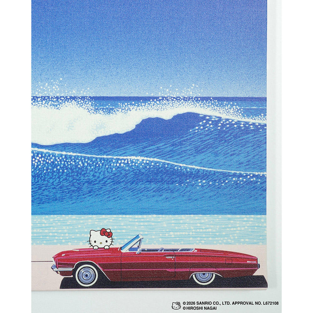 【受注生産：10月下旬頃お届け予定】HIROSHI NAGAI（永井博） × HELLO KITTY （ハローキティ）CANVAS PRINT  / KTHN-CP Untitled 2 ※通常商品との同時購入不可