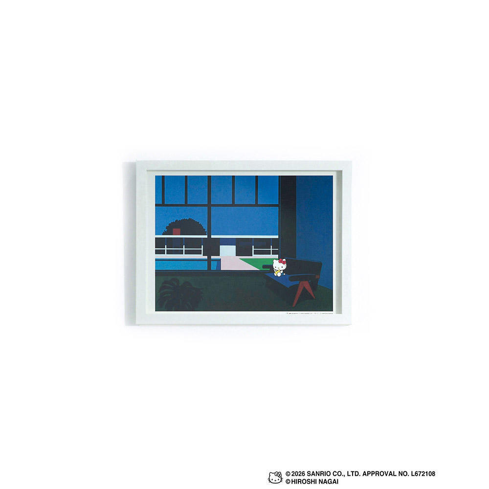 【受注生産：10月下旬頃お届け予定】HIROSHI NAGAI（永井博） × HELLO KITTY （ハローキティ） ポスター / KTHN-PT Untitled 4※通常商品との同時購入不可