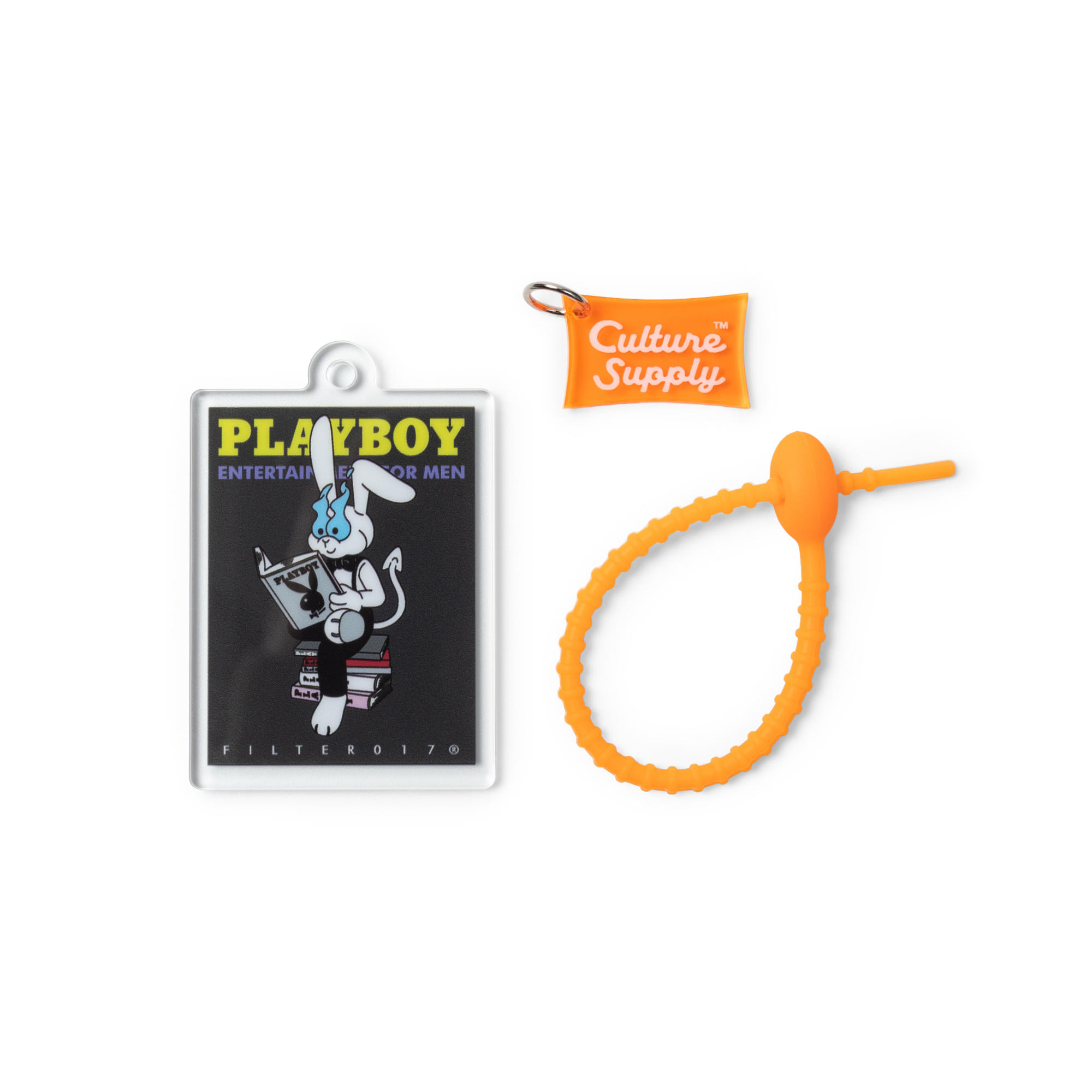 Playboy アクリルーチャーム-Reading / ブラック