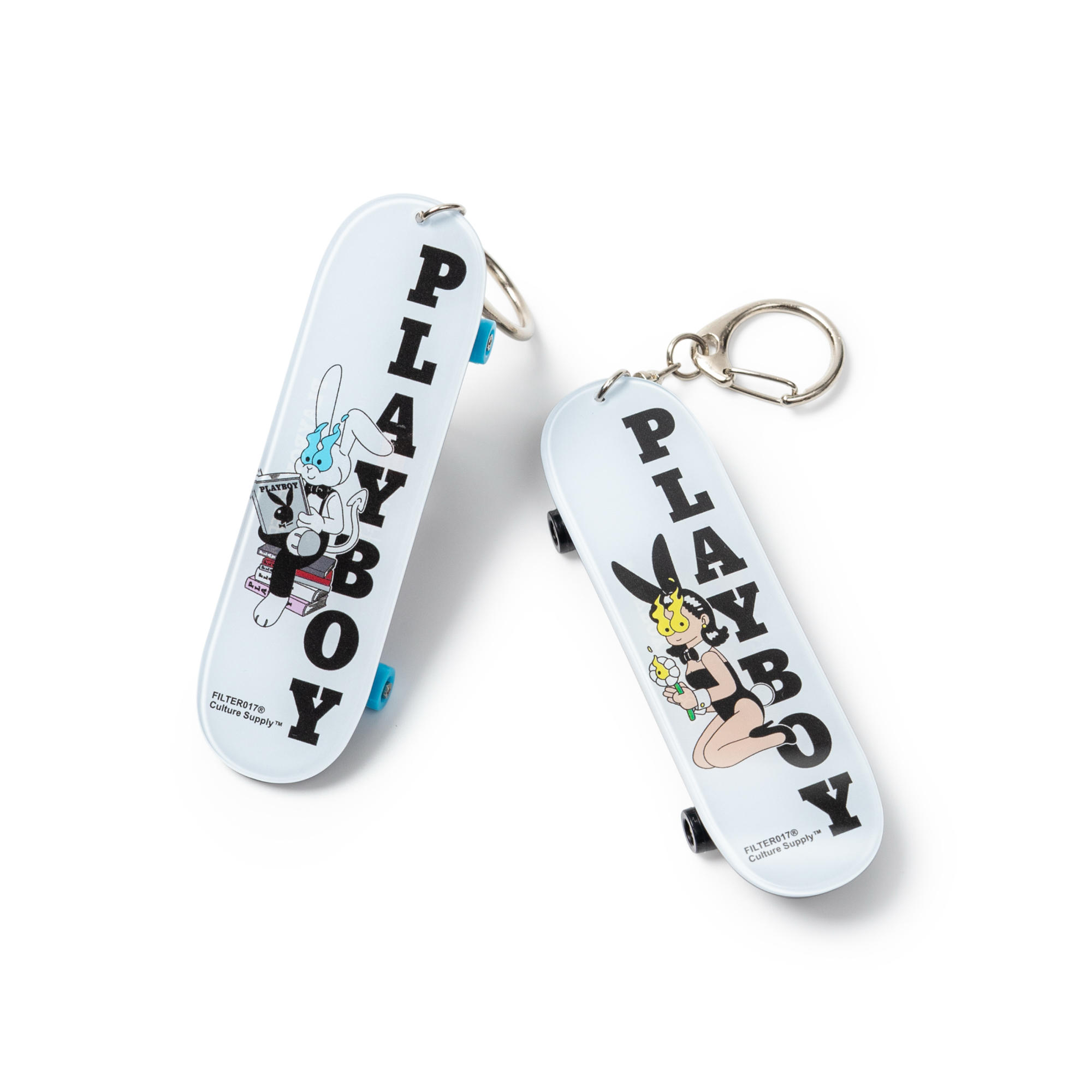Playboy スケボーキーホルダー-Reading