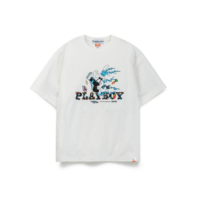 Playboy SLIDE TEE-ホワイト  