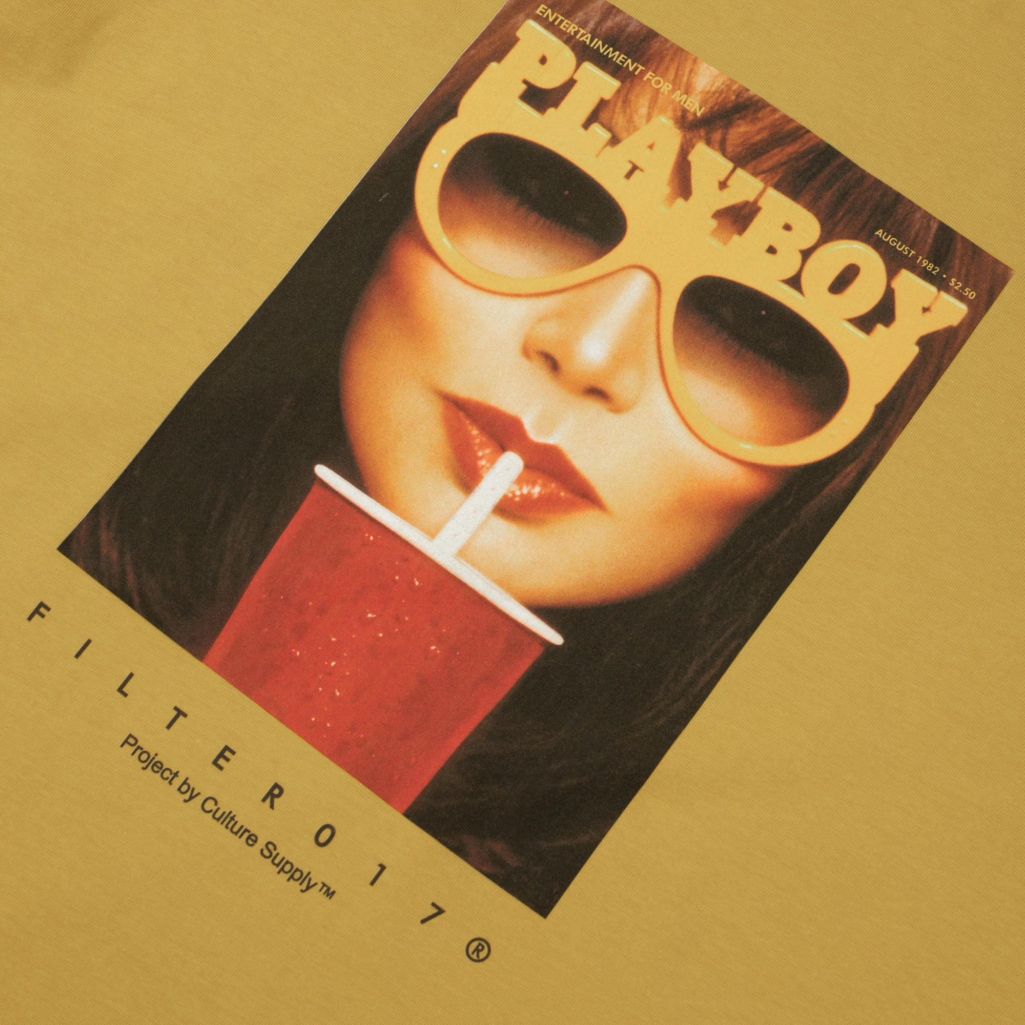 Playboy 1982マガジンカバーTシャツ-イエロー