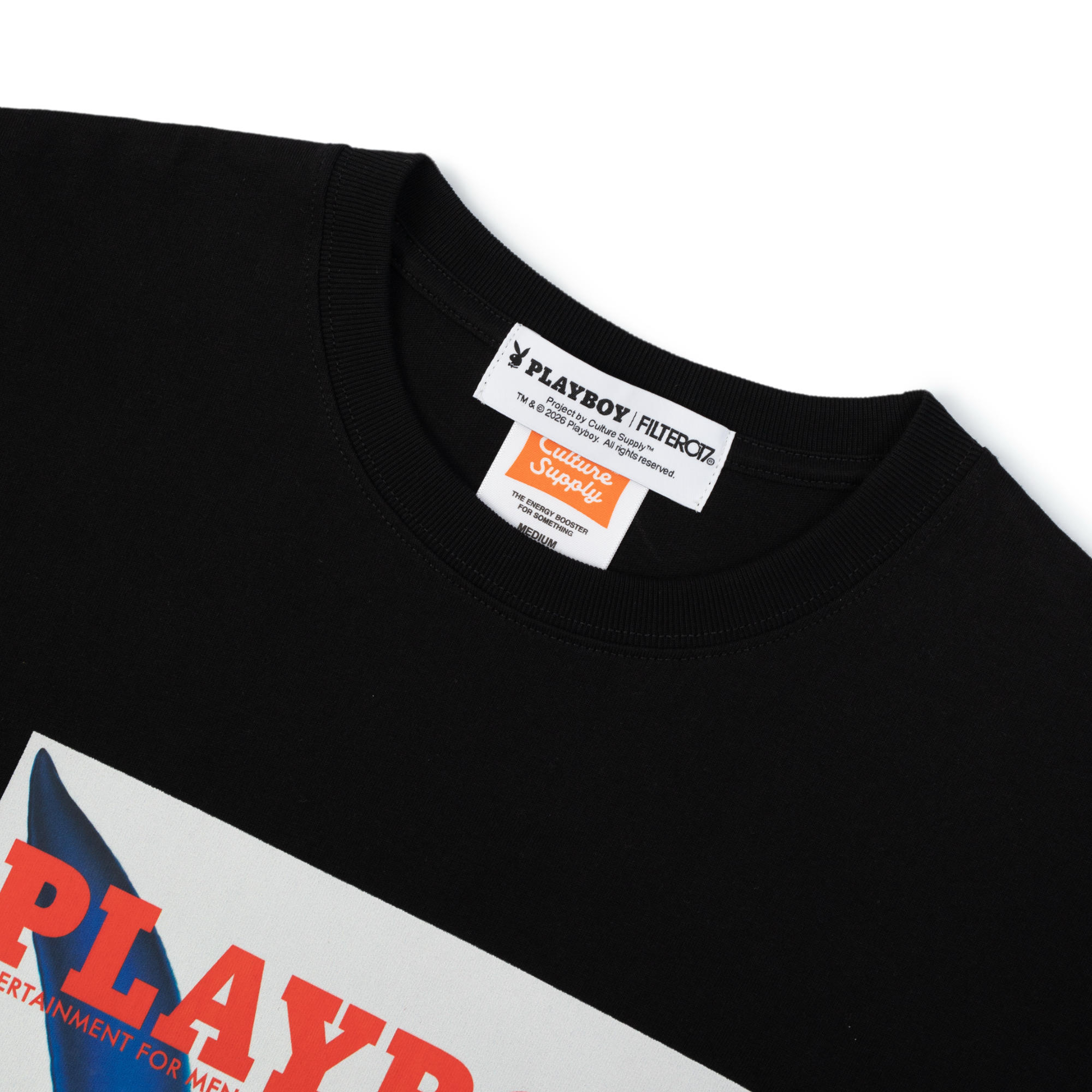 Playboy 1977マガジンカバーTシャツ-ブラック