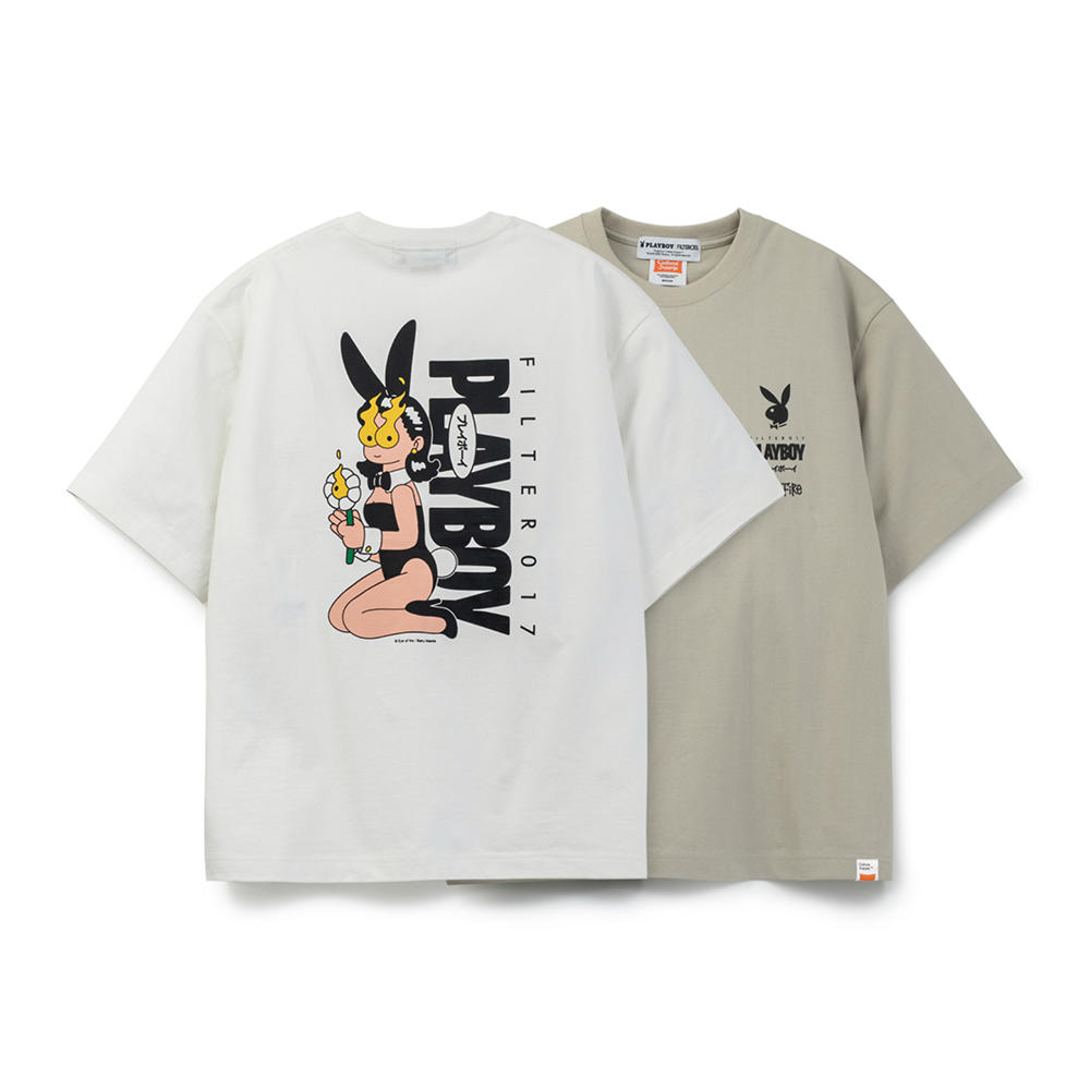 Playboy バニーガールTシャツ-アプリコット