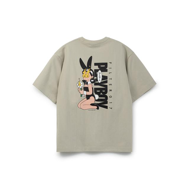 Playboy バニーガールTシャツ-アプリコット