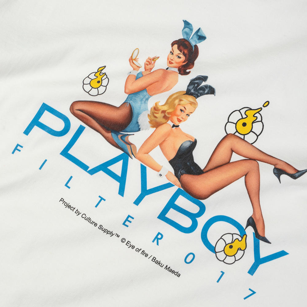 Playboy マガジンカバーTシャツ-ホワイト