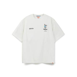 Playboy スカルラビットグラフィックTシャツ-ホワイト