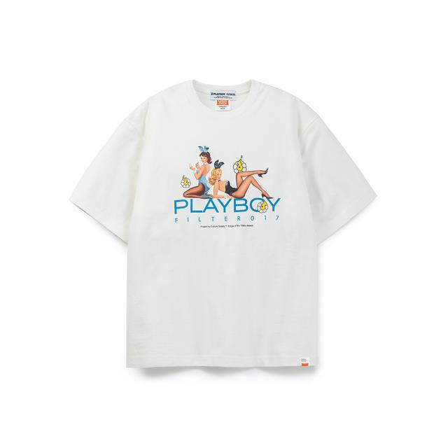 Playboy マガジンカバーTシャツ-ホワイト