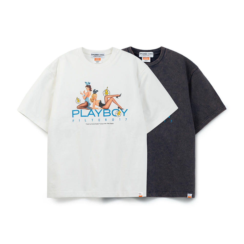 Playboy マガジンカバーTシャツ-ネイビー