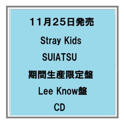 【予約・ポイント5倍】 11/25発売 Stray Kids SUIATSU 期間生産限定盤 メンバーソロ盤 CD アルバム 