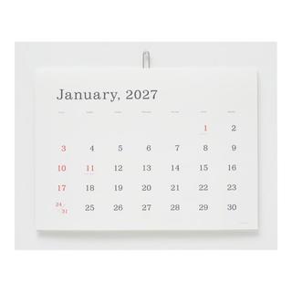 葛西薫カレンダー2027（罫線なし）