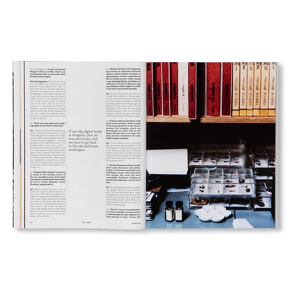 APERTURE 264 - FALL 2026：STOP TIME, GUEST EDITED BY HIROSHI SUGIMOTO　杉本博司　写真集　
