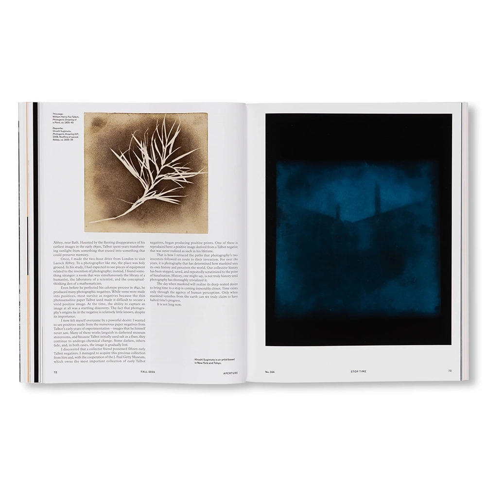 APERTURE 264 - FALL 2026：STOP TIME, GUEST EDITED BY HIROSHI SUGIMOTO　杉本博司　写真集　