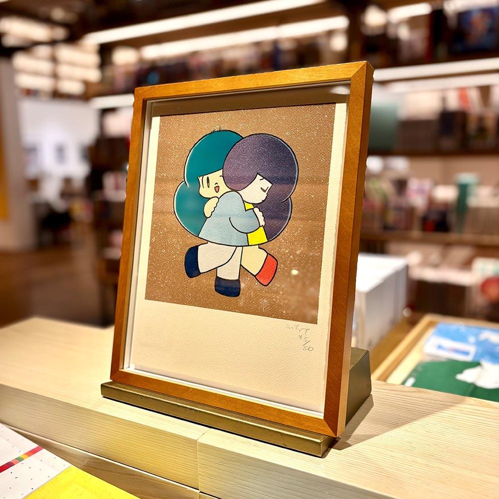 【直筆サイン＆エディションナンバー入り／マムアン】額装付きリソグラフ作品『CRYING ME WITH SMILING ME』