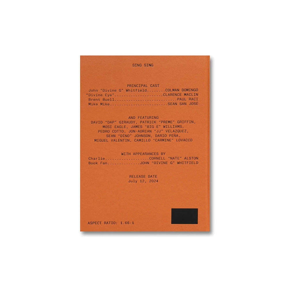 【A24】SING SING SCREENPLAY BOOK by Greg Kwedar（グレッグ・クウェダー）　作品集