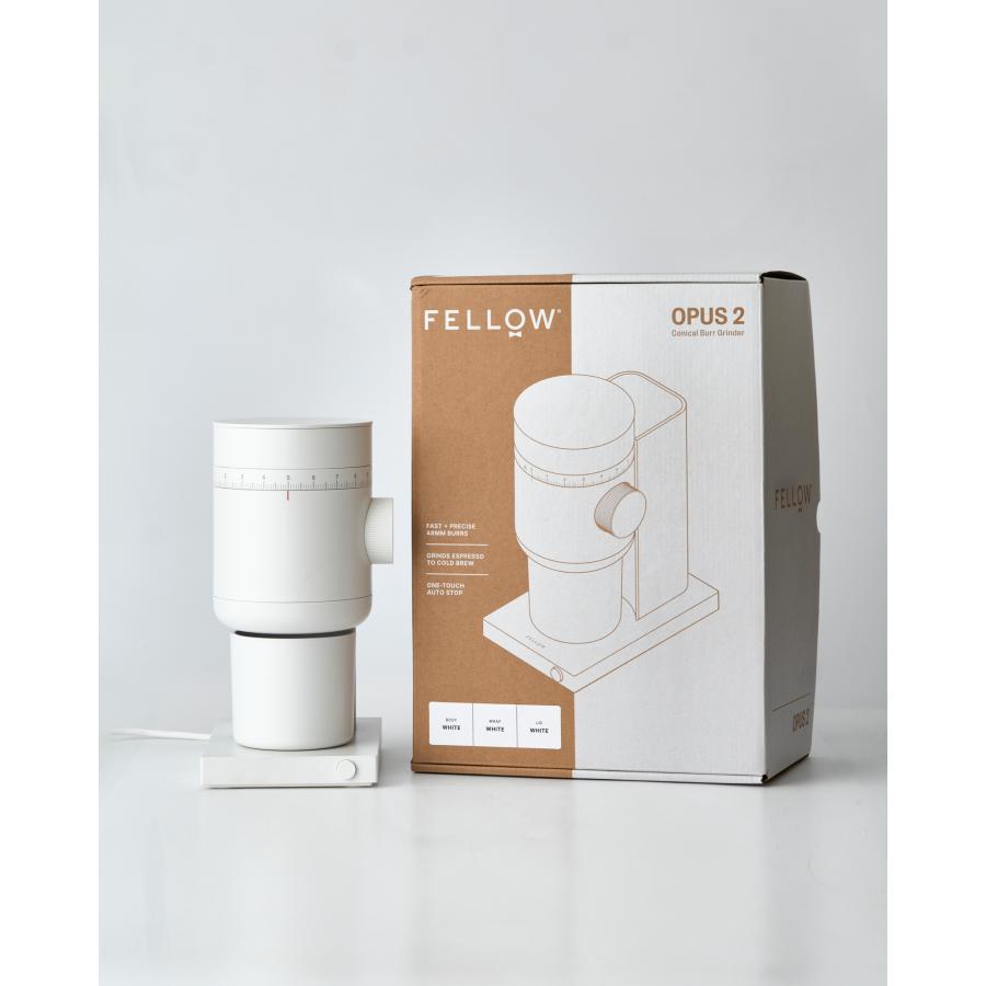 Fellow (フェロー) Opus 2 Conical Burr Grinder（オーパス2 コニカルバー グラインダー） White（ホワイト）