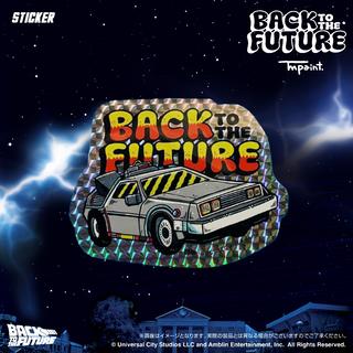 Back To The Future(バックトゥザフューチャー) ｘ TM paint ステッカー Delorean W／Logo(デロリアンロゴ) ホログラムver.